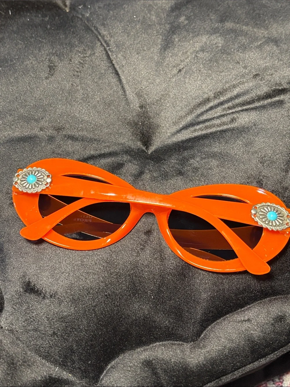 KB sunglasses vintage inspired vibrant orange frame western sunglasses 60s look - Picture 5 of 7